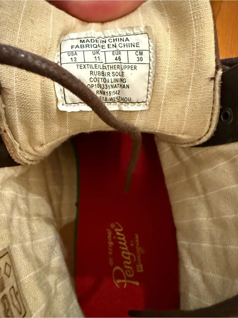 Original Penguin Nathan Wingtip Boots - Brown Tweed & Leather, Men’s Size 12